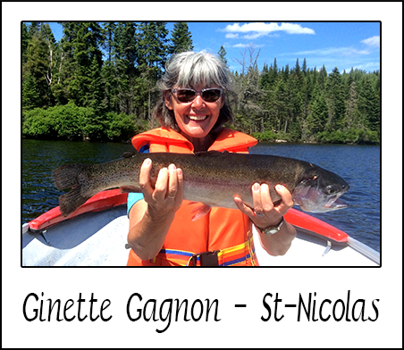 Ginette Gagnon - St-Nicolas, ami pêcheur de la Pourvoirie Réal Massé
