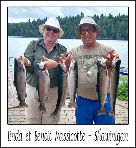 Linda et Benoit Massicotte - Shawinigan, ami pêcheur de la Pourvoirie Réal Massé