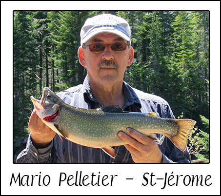Mario Pelletier - St-Jérome, ami pêcheur de la Pourvoirie Réal Massé